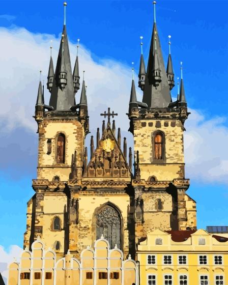 Church of our lady before tyn czechia painting by numbers.jpeg