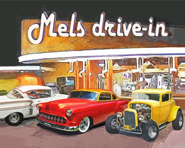 Classic cars at mels drive in painting by numbers.jpeg
