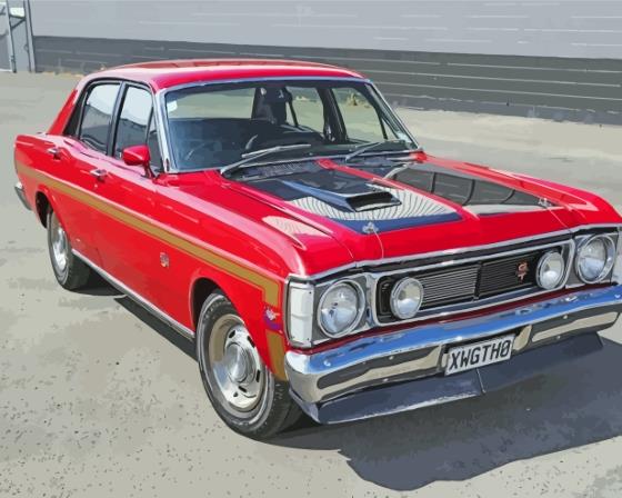 Classic red ford xw car painting by numbers.jpeg
