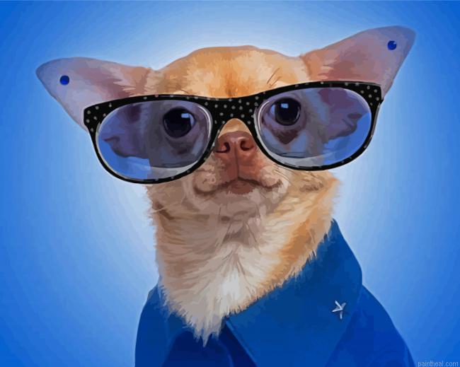 Classy chihuahua with glasses painting by numbers.jpeg