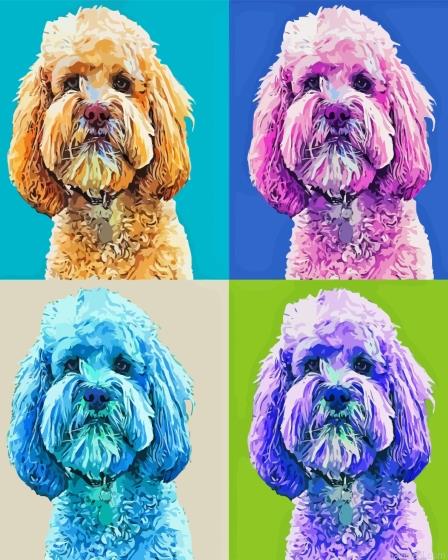 Colorful pop art cockapoo dog painting by numbers.jpeg