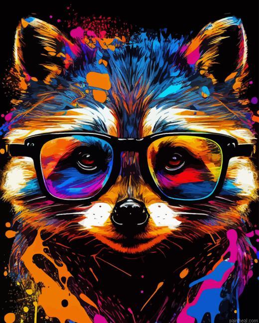 Colorful raccoon painting by numbers.jpeg