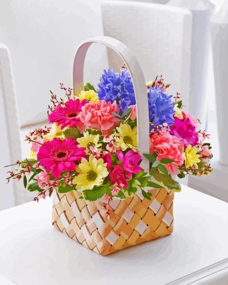 Colorful spring flowers basket painting by numbers.jpeg