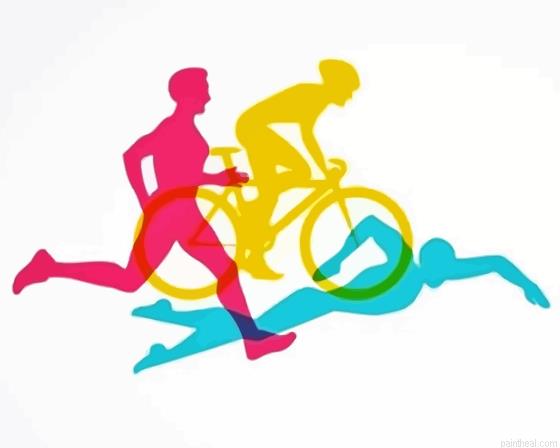 Colorful triathlons art painting by numbers.jpeg