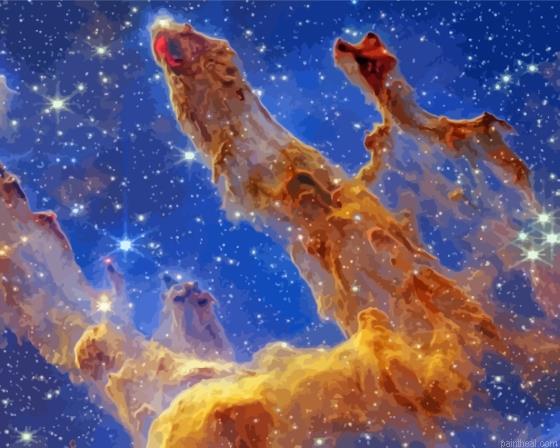 Columns of interstellar pillars of creation painting by numbers.jpeg