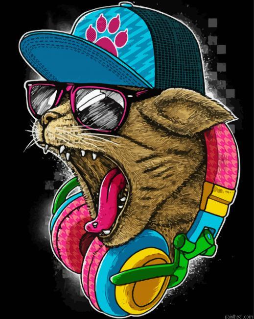 Cool cat with headphones painting by numbers.jpeg