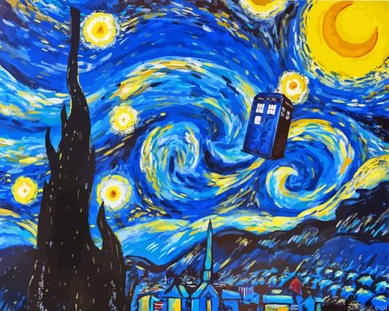 Cool dr who starry night painting by numbers.jpeg