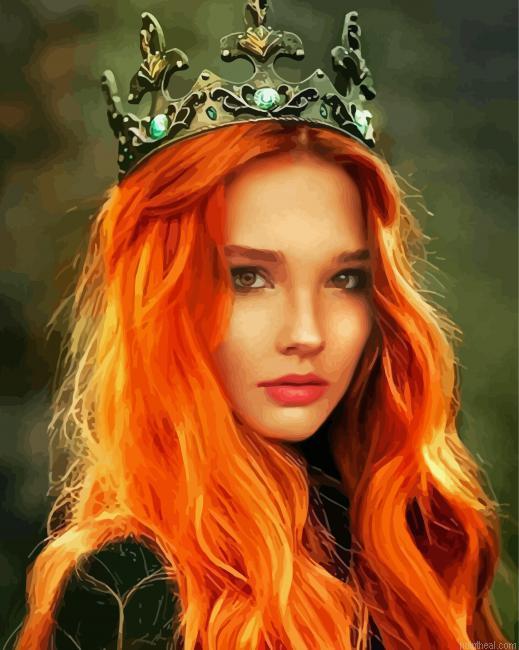 Cool red haired woman painting by numbers.jpeg