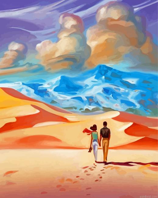 Couple in white sand national park painting by numbers.jpeg