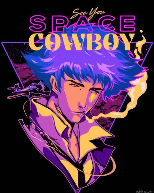 Cowboy bebop space cowboy poster painting by numbers.jpeg