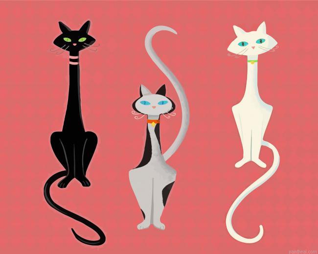 Cute mid century cats painting by numbers.jpeg