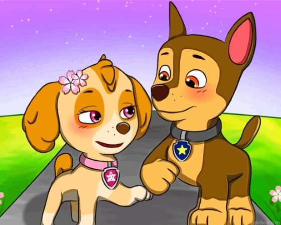 Cute paw patrol painting by numbers.jpeg