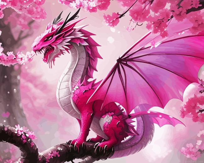 Cute pink dragon painting by numbers.jpeg