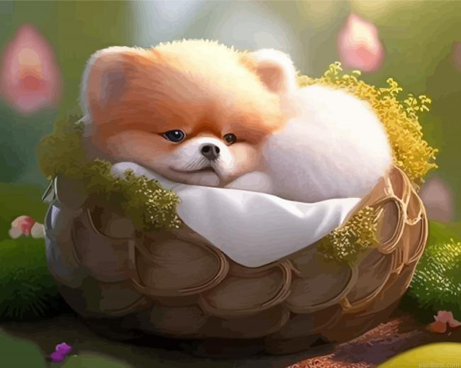 Cute puppy chilling painting by numbers.jpeg