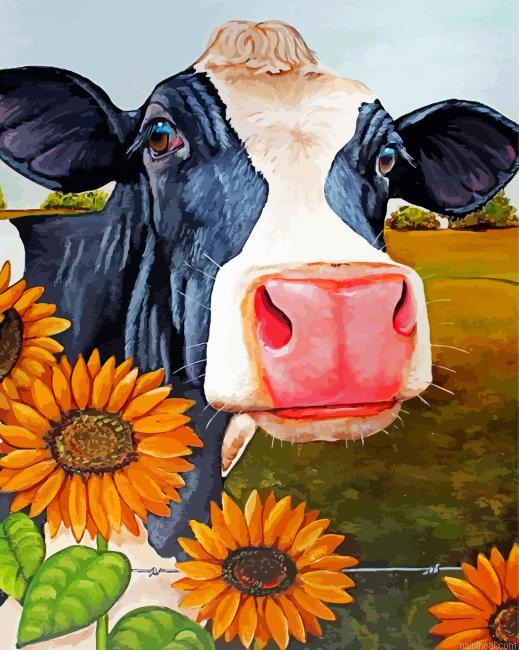 Cute sunflower cow painting by numbers.jpeg