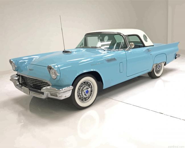 Cyan 1957 thunderbird painting by numbers.jpeg