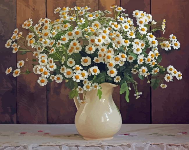 Daisies flowers in water jug painting by numbers.jpeg