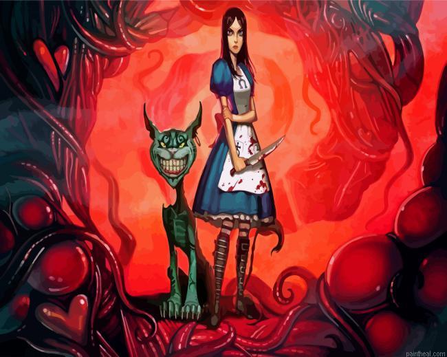 Dark alice in wonderland animation painting by numbers.jpeg