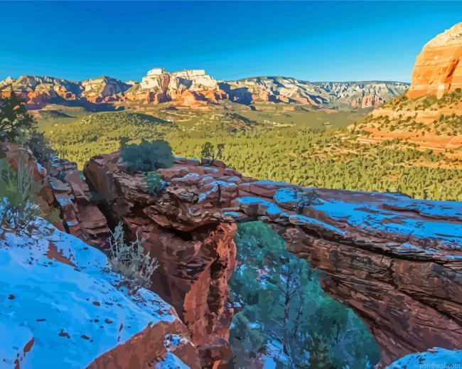 Devils bridge sedona arizona in winter painting by numbers.jpeg