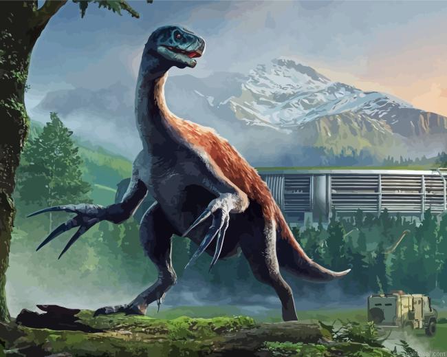 Dinosaur therizinosaurus painting by numbers.jpeg