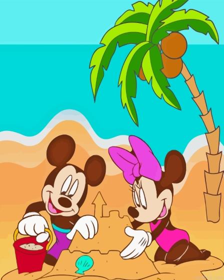 Disney mickey and minnie at the beach painting by numbers.jpeg