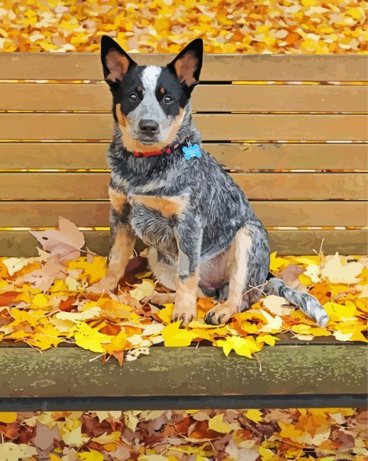 Dog on autumn bench painting by numbers.jpeg