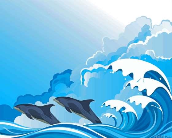 Dolphin in waves painting by numbers.jpeg
