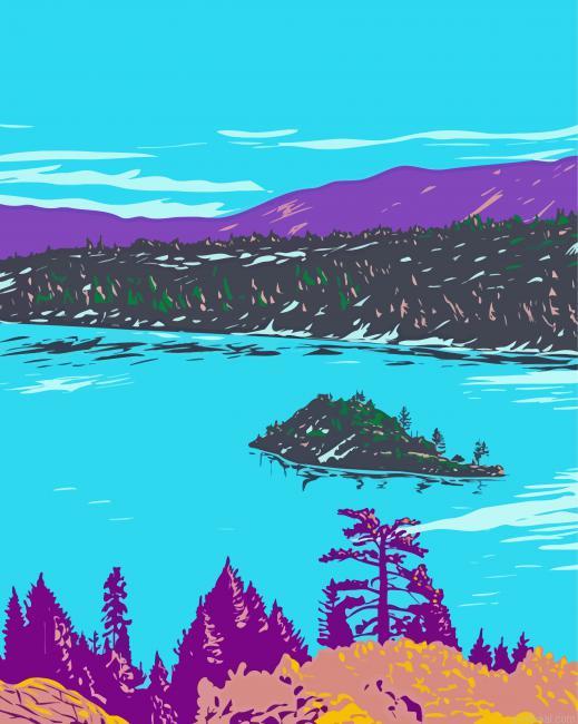 Emerald bay illustration painting by numbers.jpeg