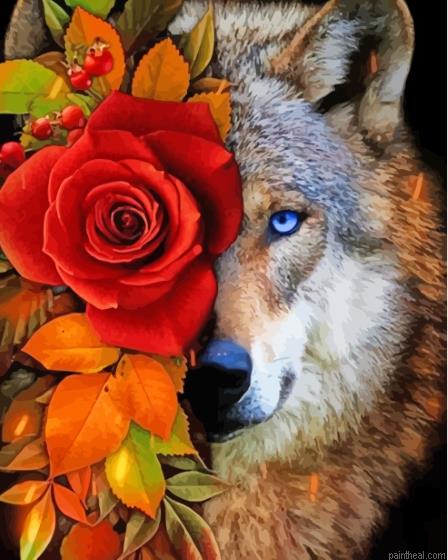 Floral wolf painting by numbers.jpeg