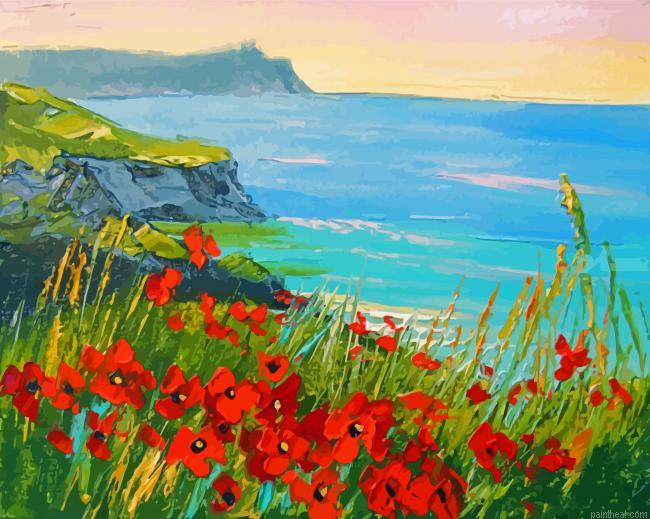 Flowers with sea scape painting by numbers.jpeg