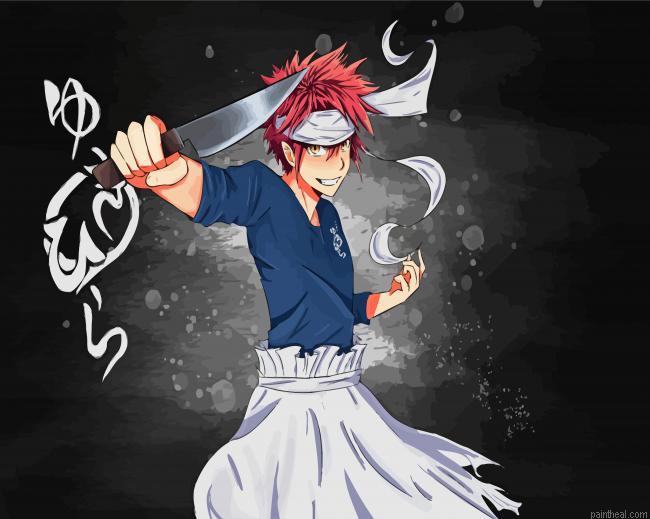 Food wars anime soma yukihira painting by numbers.jpeg