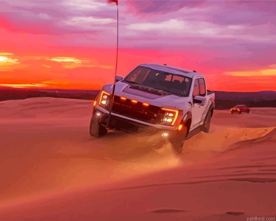 Ford raptor in desert painting by numbers.jpeg