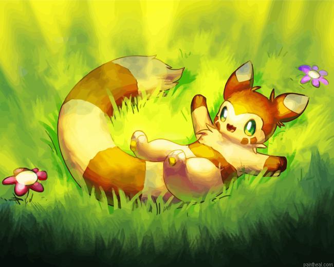 Furret cute pokemon species painting by numbers.jpeg