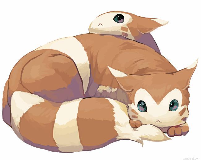 Furret species art painting by numbers.jpeg