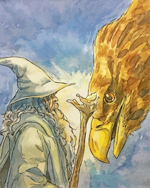 Gandalf and the eagle art painting by numbers.jpeg