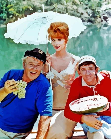 Gilligan island gilligan and ginger with the skipper painting by numbers.jpeg