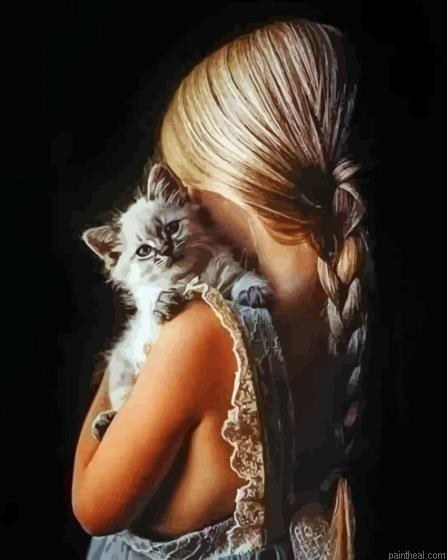 Girl child and kitten painting by numbers.jpeg
