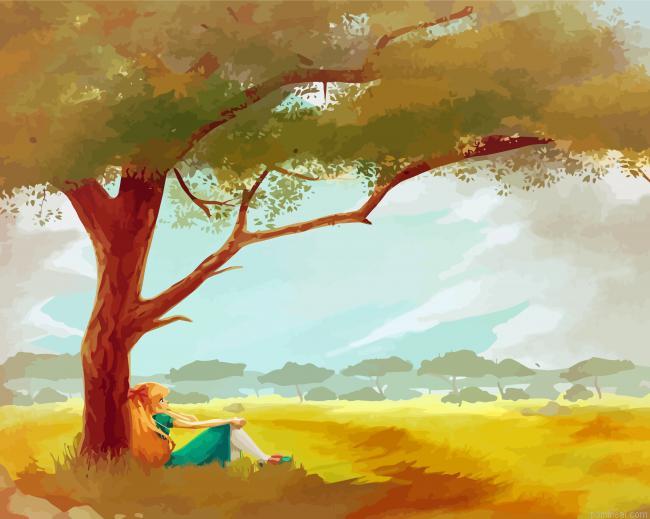 Girl under tree painting by numbers.jpeg