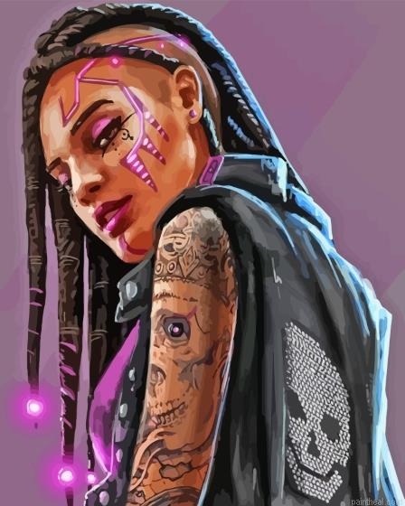 Girl with dreadlocks painting by numbers.jpeg