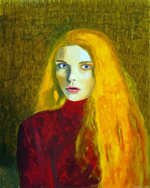 Girl with golden hair art painting by numbers.jpeg