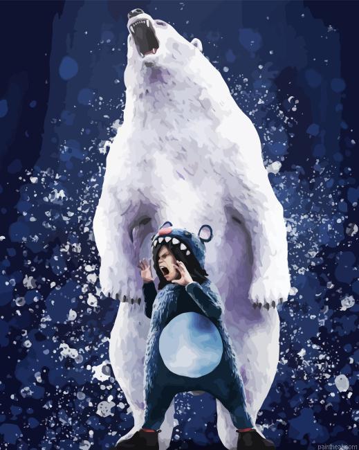 Girl with the bear screaming painting by numbers.jpeg