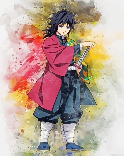 Giyu tomioka art painting by numbers.jpeg
