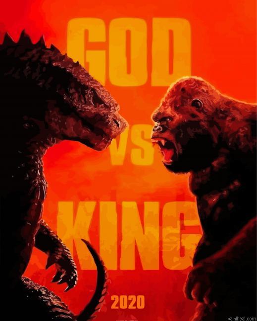 Godzilla vs kong science fiction movie painting by numbers.jpeg