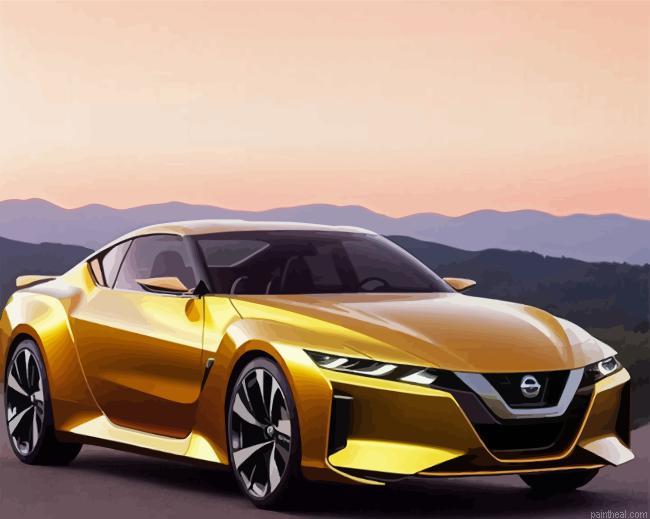 Gold nissan s15 car painting by numbers.jpeg