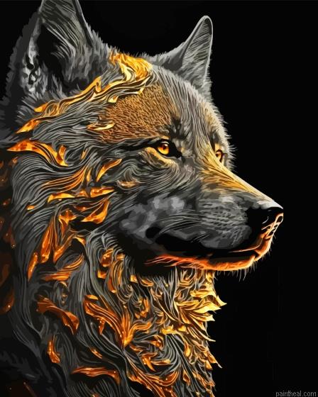 Gold wolf painting by numbers.jpeg