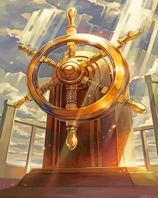 Golden ship wheel painting by numbers.jpeg