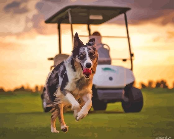 Golf dog running painting by numbers.jpeg