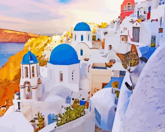 Greece santorini island painting by numbers.jpeg