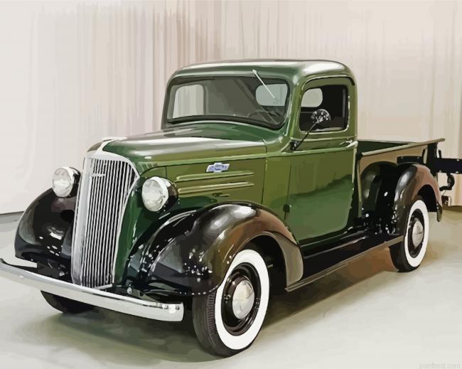 Green 36 chevy truck painting by numbers.jpeg