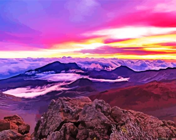 Haleakala national park at sunset painting by numbers.jpeg
